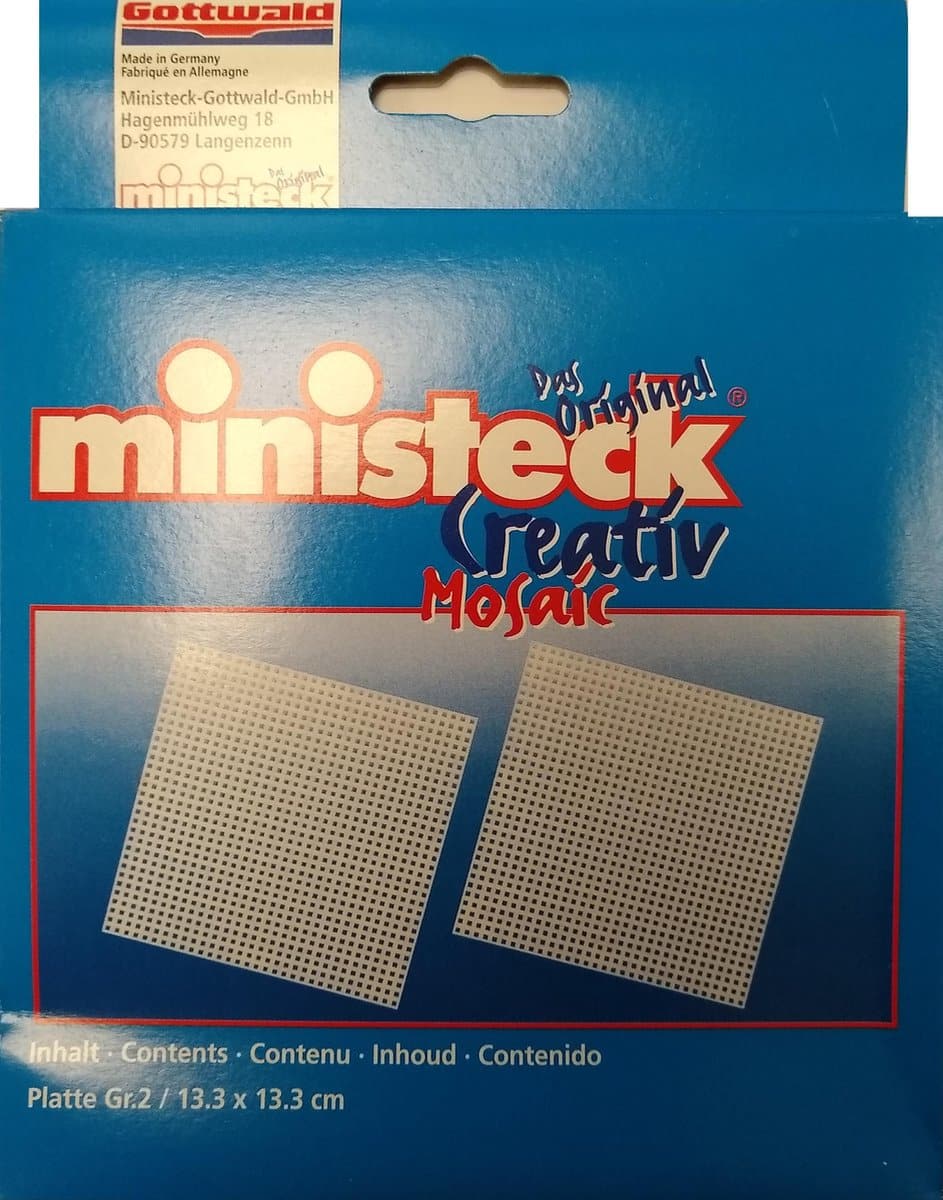 Ministeck - plaque de base 13,3 x 13,3 cm - 32x32 trous - 4 pièces