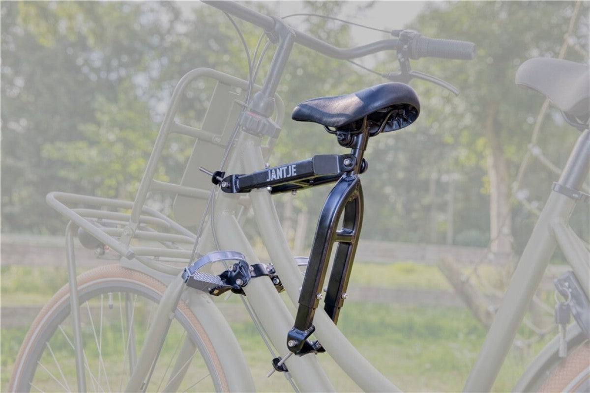 Selle sur tube mirage jantje, y compris les repousses de pied universel - noir