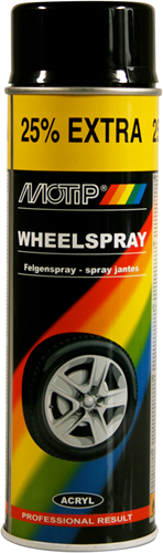 Motip bombe aérosol 400ml spray roue noir mat