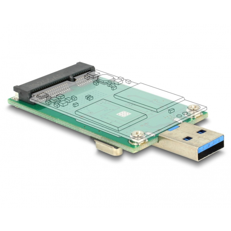 Convertisseur USB 3.0 a plug > msata delock