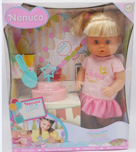 Famosa nenuco poupée joyeux anniversaire avec gâteau