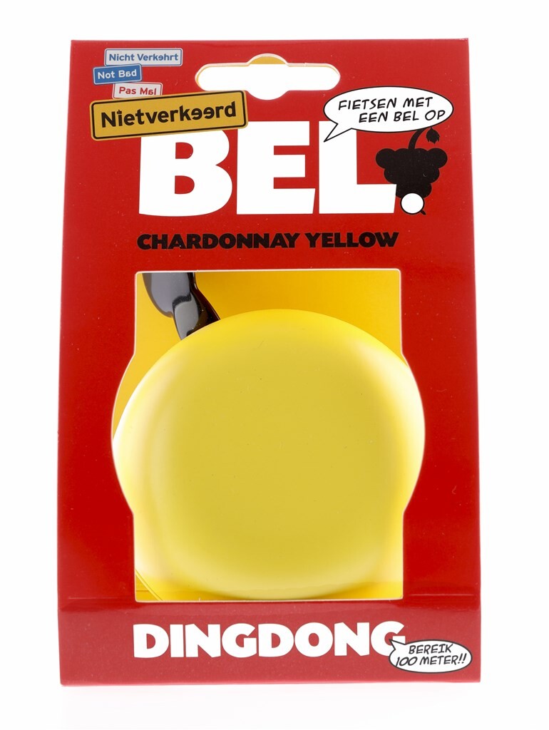 vélo cloche ding-dong acier 80 mm jaune