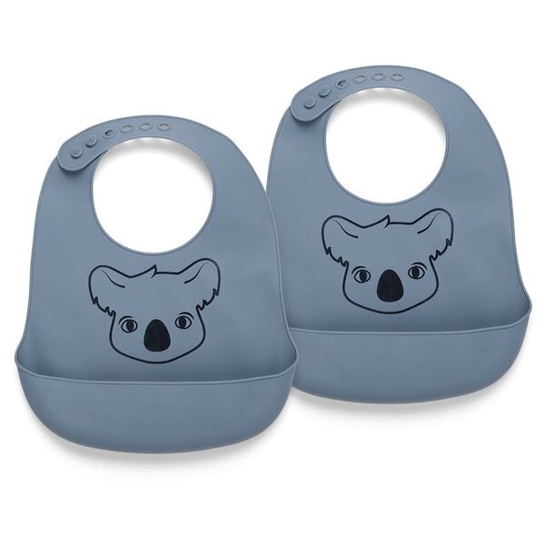 Nuuroo nuuroo alfie silicone short bib 2 pack avec imprimé