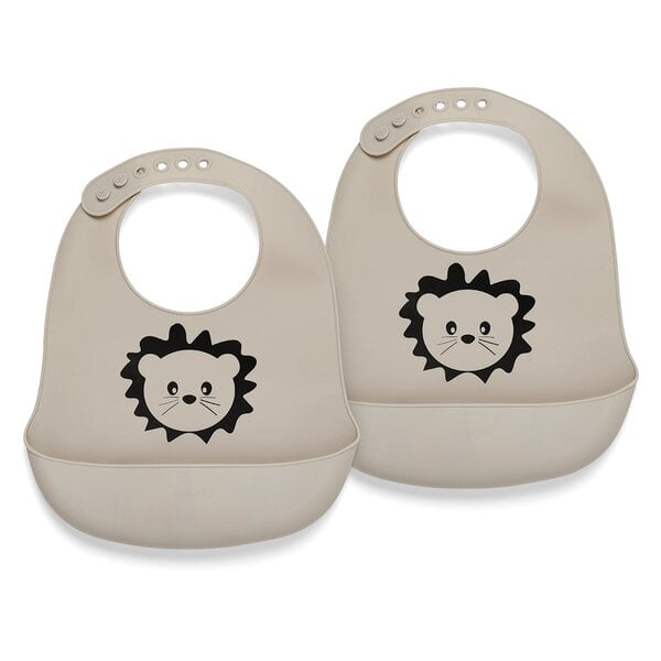Nuuroo nuuroo alfie silicone short bib 2 pack avec imprimé