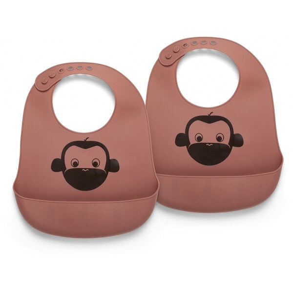 Nuuroo nuuroo alfie silicone short bib 2 pack avec imprimé