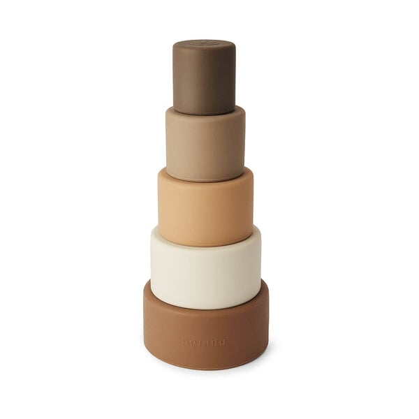 Nuuroo nuuroo fromja silicone empiling tower-brun couleurs mélange