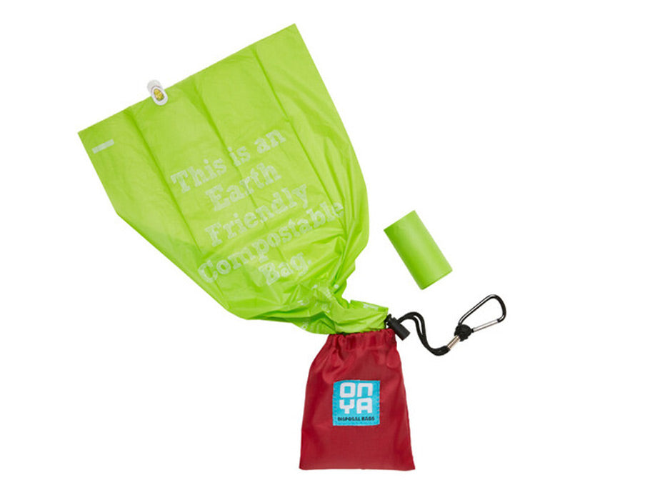 Sacs de merde de chien onya avec sac - Red au piment
