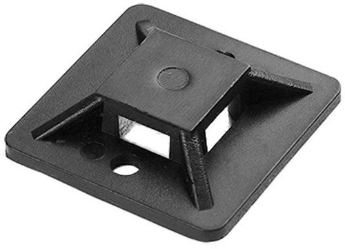 Orno selle adhésive pour attache câble 20x20mm noir sachet (50) - 4113482