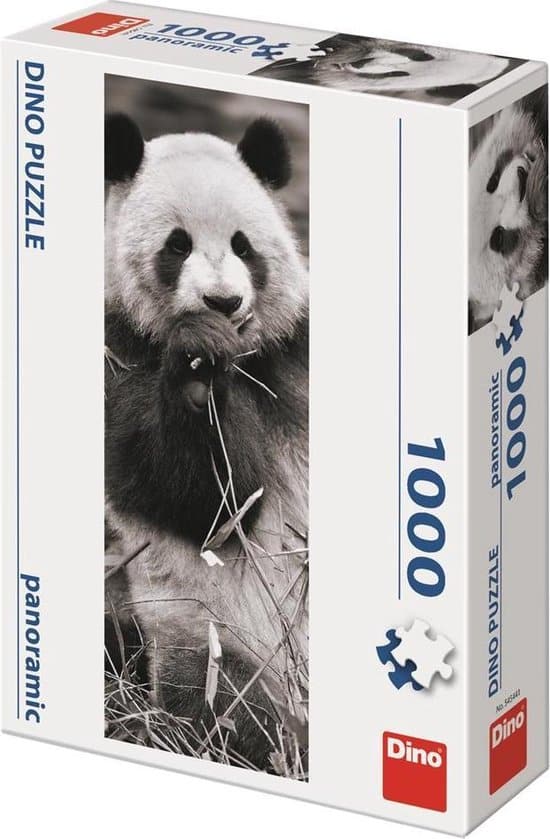 Puzzle Dinotoys - Panda panoramique dans l'herbe - 1000 pièces