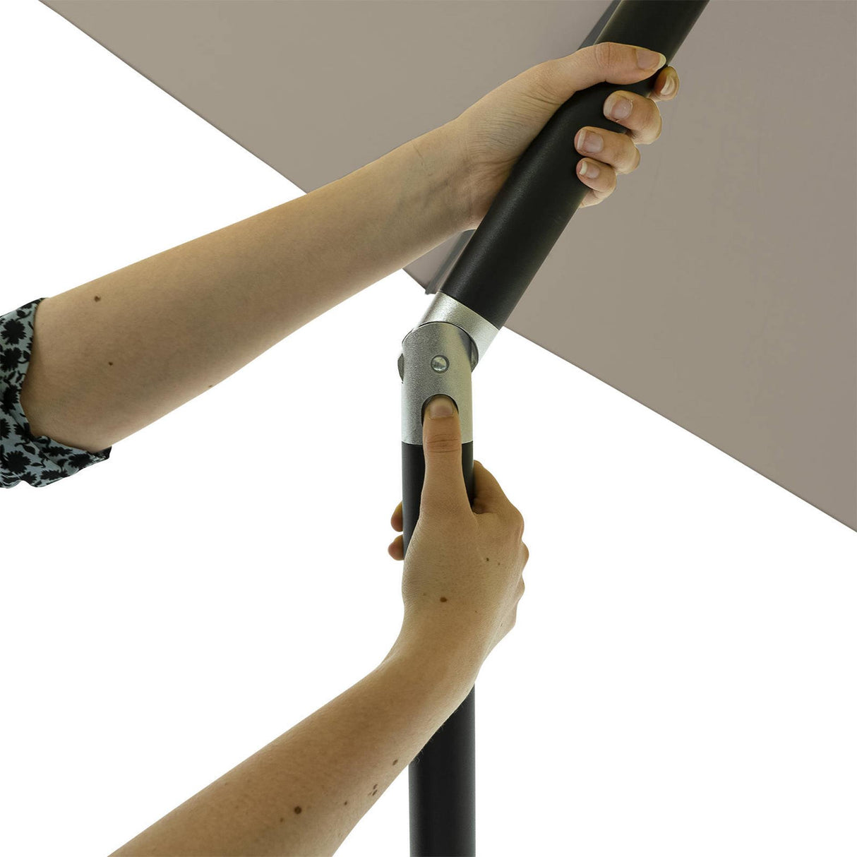 Madison parasol elba push-up 300cm gris clair