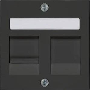 Peha badora plaque de recouvrement noir mat pour UTP simple - 4603790