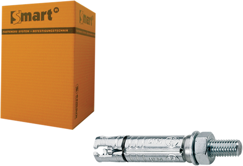 Pgb-europe intelligent | boulon à coin smart+tige d'ancrage m10x20x90 zn | 25 pièces sm000k0011000903