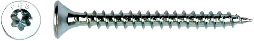 Pgb-europe pgb-fasteners vis universelle pour panneaux d'aggloméré vk-t filetage complet tête fraisée ø4,0x60 zn tx20 | 200 pièces | pgwvtv001004000603