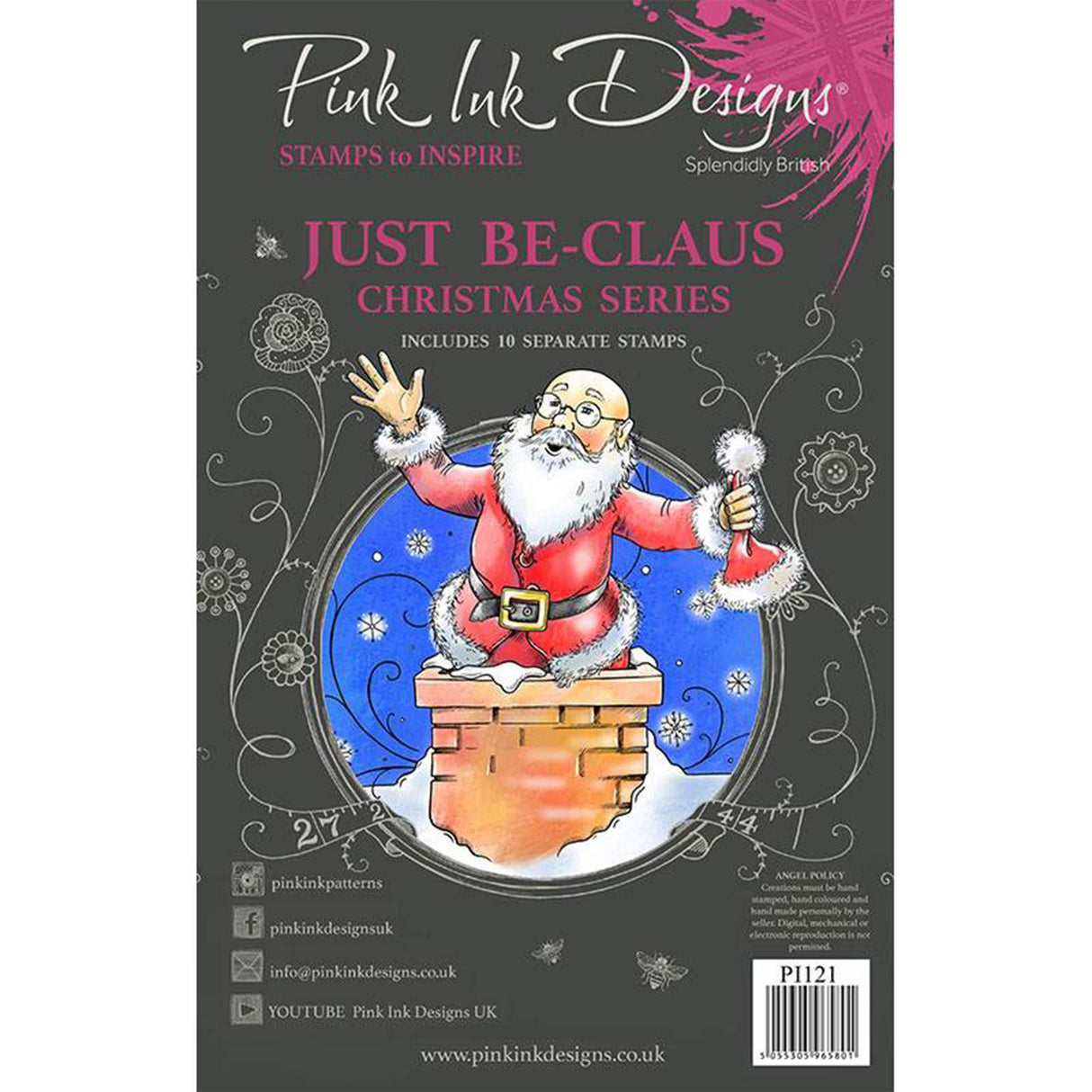 Pink ink designs • clear stempel just be-claus