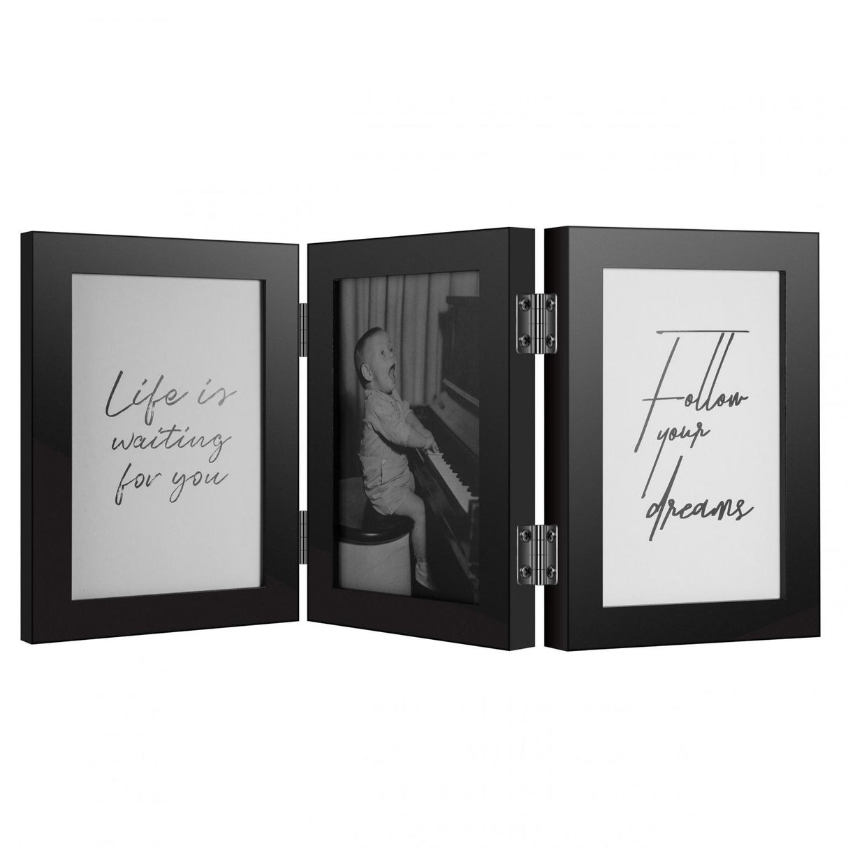 Cadre photo - portrait piano triple swing