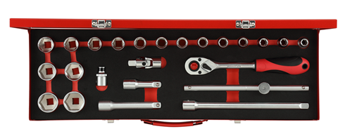 Ensemble Gedore Red DOPS Set 1 2 pouces SW 10-32 mm Silver 24 pièces