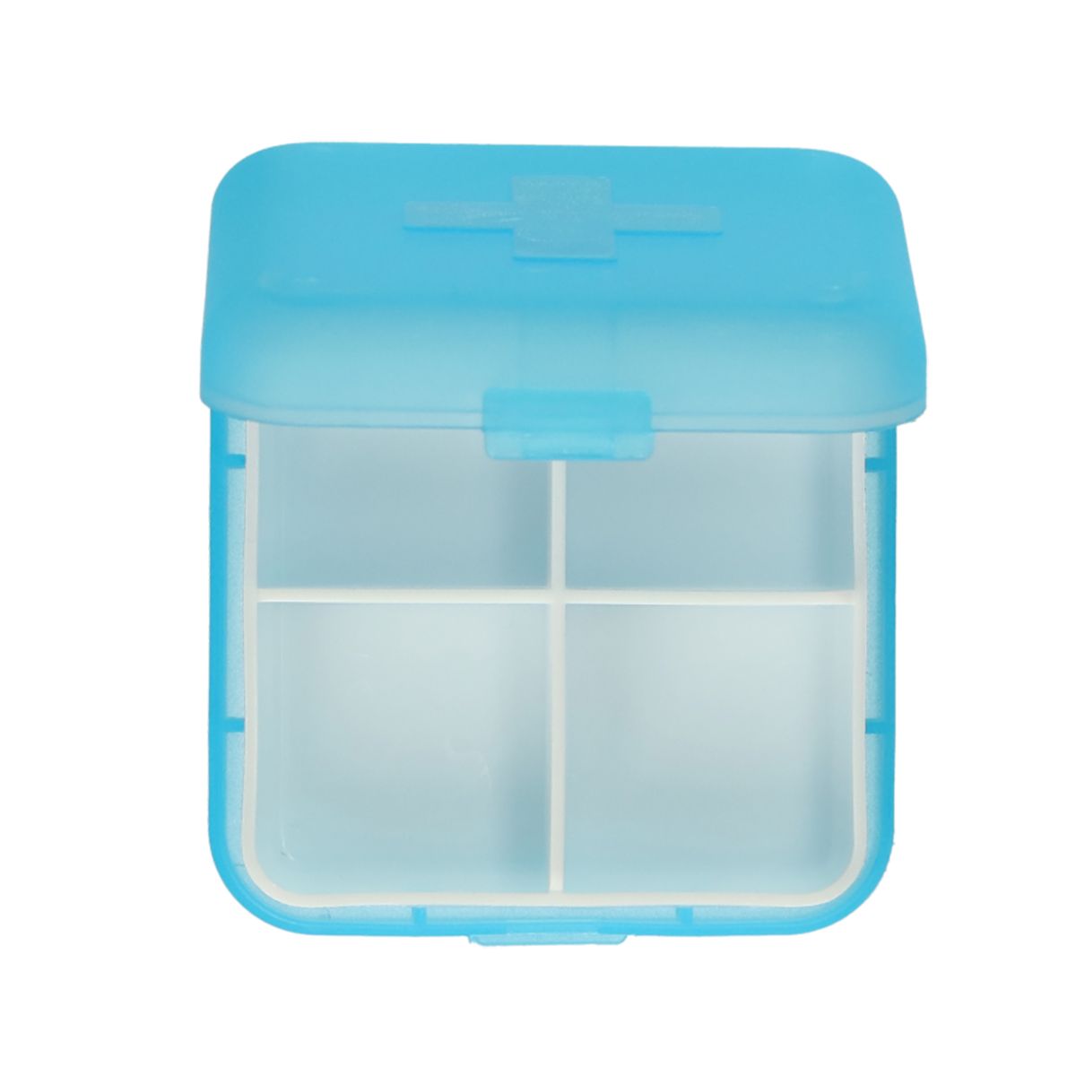 Pilulier Jvdl plus 4 compartiments bleu