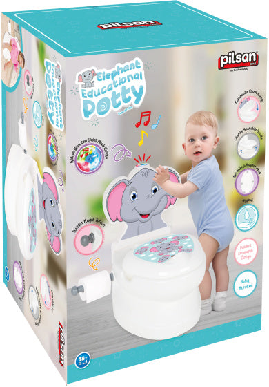 Pilsan Elephant Educational Plaspot White Grey