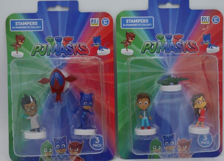 Goliath pj masque set de tampons 3 pièces, 24 tampons différents sont disponibles