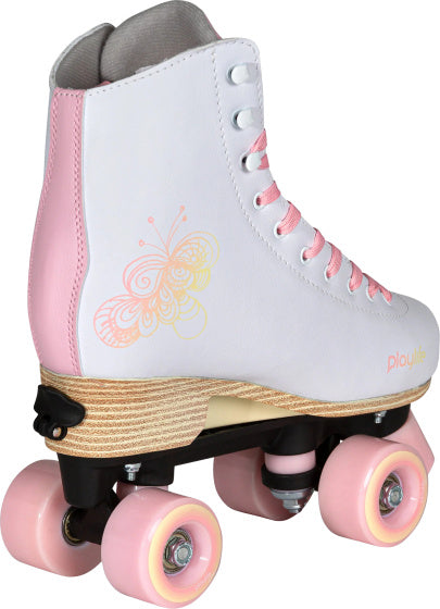 Playlife ajusté à rouleaux réglables Taille rose blanc junior 35 38