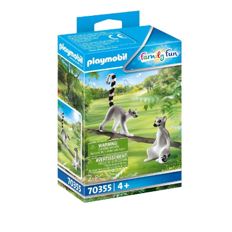 Playmobil - 70355 paire de lémuriens catta amusants en famille
