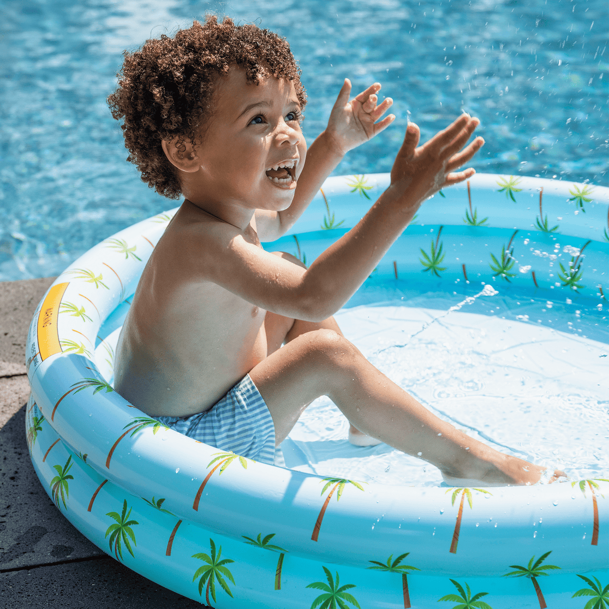 Paradis des palmiers | piscine bébé bleue ø 100 cm