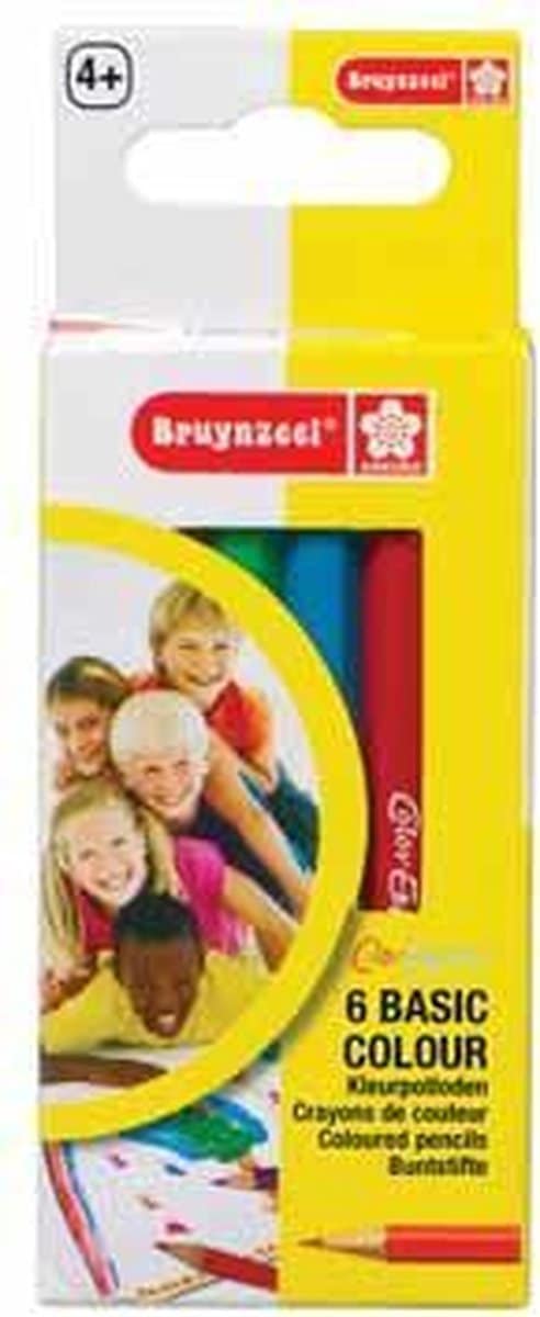 Bruynzeel - lot de 6 mini crayons de couleur