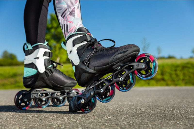 Powerslide en ligne patins Radon Teal 90 Softboat 83a Black Mt 38