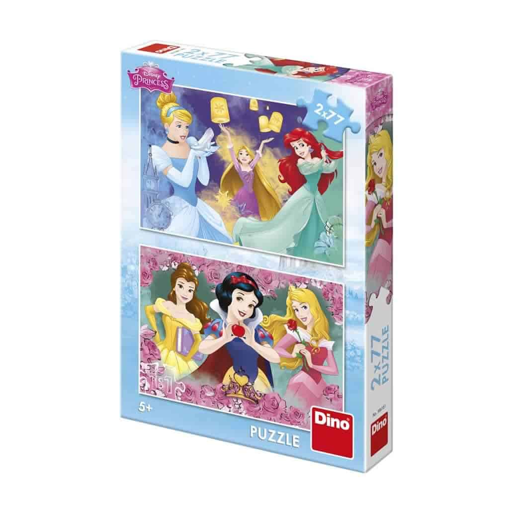 Puzzle dinosaure Dinotoys - Princesses Disney - 2 x 77 pièces