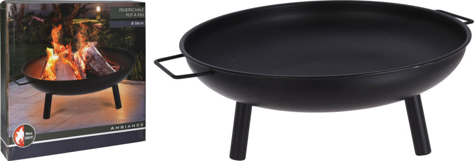 Ambiance Fire Bowl sur les jambes métal Ø58 cm