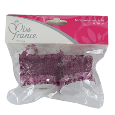 Mini paniers d'emballage cadeau violet 10 cm 2 pièces | 24 pièces