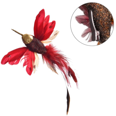 Colibri sur pince rouge 19 cm | 24 pièces
