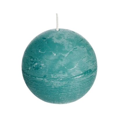 Bougie boule Spaas (r) vert émeraude 8 cm | 12 pièces