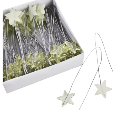 Bouchon décoratif étoile vert 40 cm 72 pièces | 6 pièces