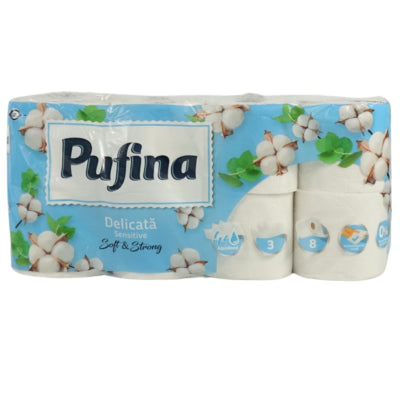 Papier toilette Pufina 8 rouleaux 3 couches | 7 pièces