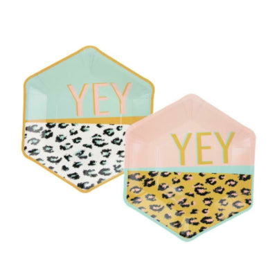 Assiettes en carton funky léopard 22,5 cm lot de 8 | 36 pièces