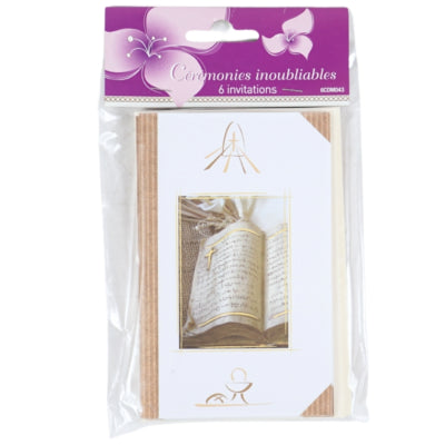 Carte d'invitation 13,5 cm 6 pièces | 24 pièces