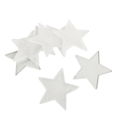 Décoration étoile acrylique blanc transparent 7 cm lot de 8 | 40 pièces