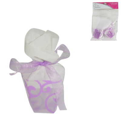 Emballage cadeau Miss France violet 5 cm lot de 6 | 24 pièces