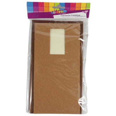Cartes d'invitation et enveloppes marron 5 pièces | 48 pièces