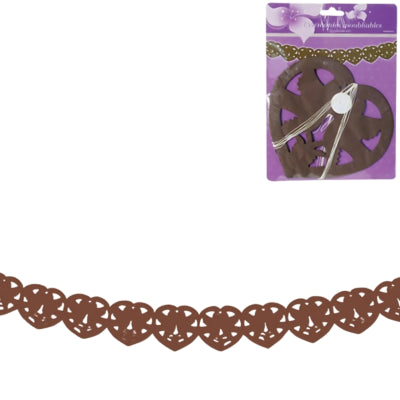 Guirlande amour colombe papier marron 4 m | 24 pièces