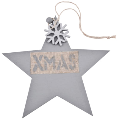 Pendentif Ngk Noël gris 32 cm | 24 pièces