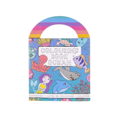 Livre de coloriage avec autocollants animaux marins 13 cm | 48 pièces