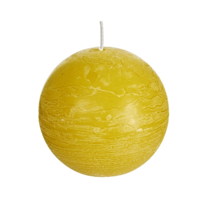 Spaas (r) bougie boule automne jaune 8 cm | 12 pièces