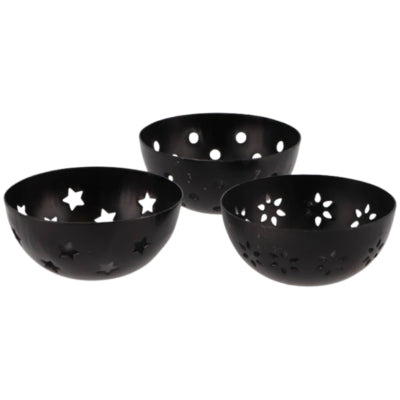 Porte-bougie parfumée en métal ambré 7,5 cm | 6 pièces