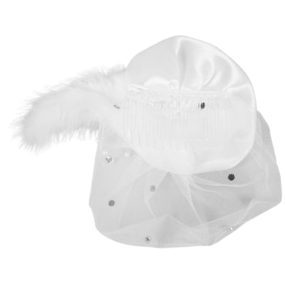 Pince à cheveux fleur de mariée blanc 11 cm | 24 pièces