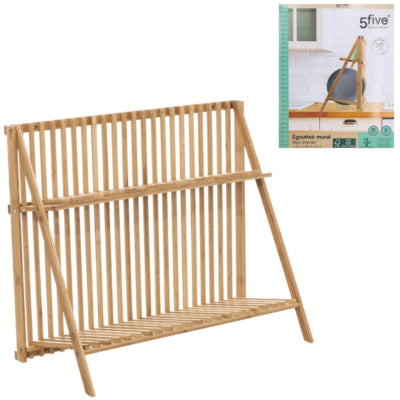 5five égouttoir à vaisselle bambou 60 cm | 4 pièces