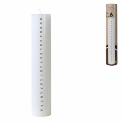 No brand Bougie de l'Avent de Noël blanc senza 25 cm | 6 pièces