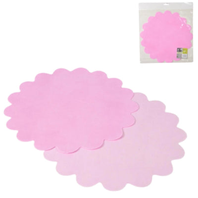 Set de table papier rose 35 cm 10 pièces | 24 pièces