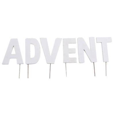 Abi decoration Coupe-lettres de Noël Avent blanc 8 cm | 24 pièces